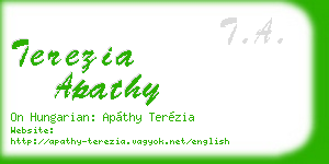 terezia apathy business card